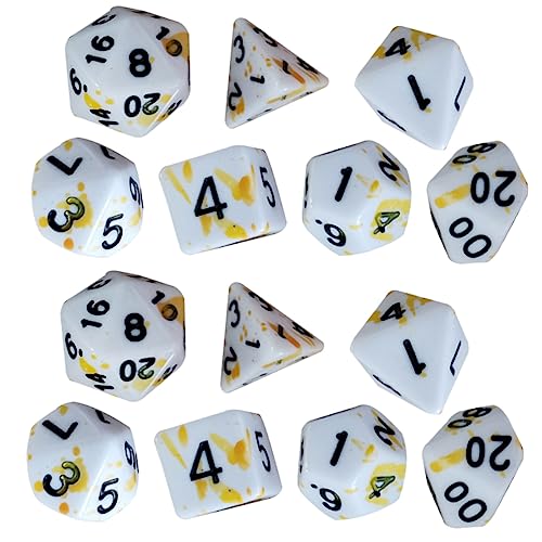 LABRIMP 14 Stück Teiliges Acryl Würfelset Multi Seitige Spielwürfel für Brettspiele Party Accessoires und Kreative Anlässe für Zuhause Camping und Mehr von LABRIMP
