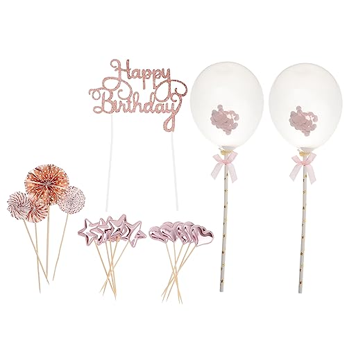 LABRIMP 17st Kuchenstangen Kuchenbanner Aus Papierfans Ballon-dessert-topper Mit Pailletten Geburtstagstorte Dekoration Kuchendekorationen Aus Papierfächern Cupcake-topper Rose Gold Pu LABRIMP 17st Kuchenstangen Kuchenbanner Aus Papierfans Ballon-dessert-topper Mit Pailletten Geburtstagstorte Dekoration Kuchendekorationen Aus Papierfächern Cupcake-topper Rose Gold Pu von LABRIMP