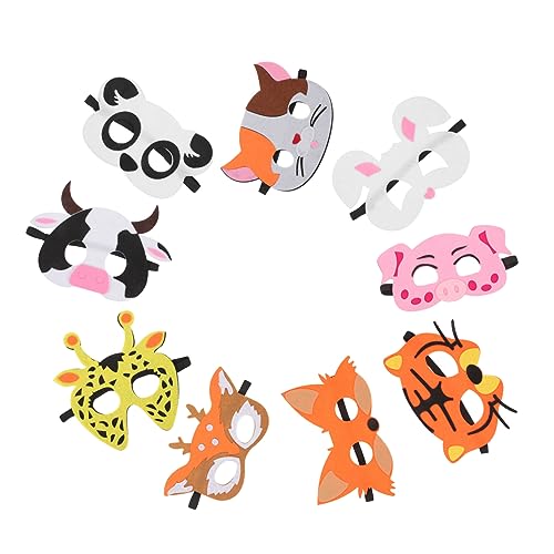 LABRIMP 18 Stück Teiliges Tiermasken für Filzmasken für Halloween Karneval und Cosplay Kuh Rosa Schwein Hase Fuchs Giraffe und Mehr für Kreative Partys und Bühnenaufführungen LABRIMP 18 Stück Teiliges Tiermasken für Filzmasken für Halloween Karneval und Cosplay Kuh Rosa Schwein Hase Fuchs Giraffe und Mehr für Kreative Partys und Bühnenaufführungen von LABRIMP