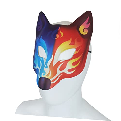 LABRIMP 1stk Fuchs Maske Fuchs-cosplay-maske Karnevalsfuchsmaske Halloween Tiermaske Pu-fuchs-maske Halloween-tiermasken Karnevalsmaske Fuchs Cosplay Maske Kronenmaske Gemalt Kind Japan von LABRIMP