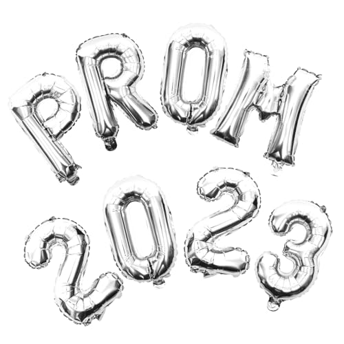 LABRIMP 2 Sätze Graduation Party Balloons Prom Folienballons Silber Abschluss Dekoration für Abschlussfeier Abschluss Motto Party Vielseitig Einsetzbar für Innen und Außen von LABRIMP