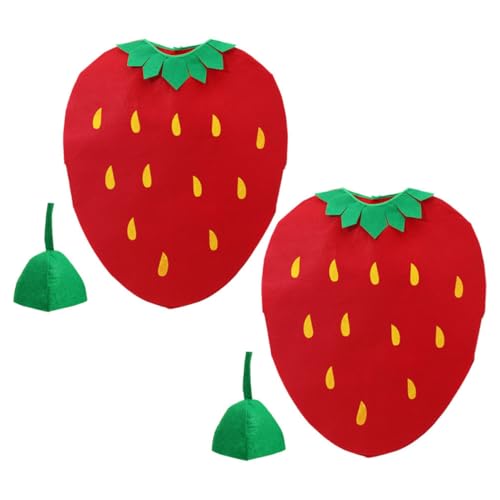 LABRIMP 2 Sätze Kostüme Erdbeer Outfit Cosplay Kleidung Süße Früchte Verkleidung und Hut Set für Halloween Kindergartenaktivitäten und Rollenspiele LABRIMP 2 Sätze Kostüme Erdbeer Outfit Cosplay Kleidung Süße Früchte Verkleidung und Hut Set für Halloween Kindergartenaktivitäten und Rollenspiele von LABRIMP
