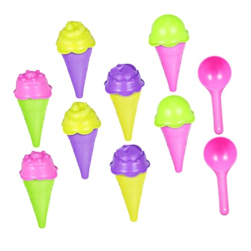 LABRIMP 2 Sätze Sandspielzeug Eiscreme Formen Buntes Sandkastenset Kreative Strandspielzeuge Für Drinnen Draußen Leicht Zu Reinigen Fantasievolles von LABRIMP