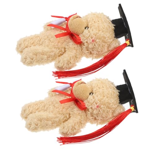 LABRIMP 2 Stück Doktor Bär Kuscheltier mit Attraktiver Blumenstrauß Verpackung Niedliches Plüschtier für Abschlussfeiern als für Graduation Zeremonien und Feierlichkeiten von LABRIMP