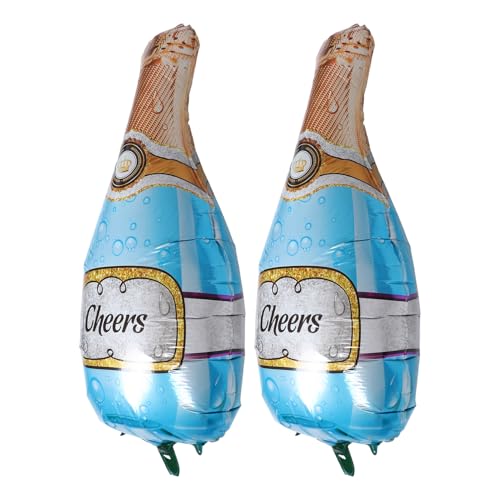 LABRIMP 2 Stück Folienballons Weinflaschenform für Geburtstagsfeiern Hochzeiten und Junggesellenabschiede Dekorative Partyballons aus Aluminiumfolie Wiederverwendbar und Robust von LABRIMP
