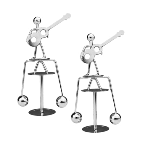 LABRIMP 2 Stück Gitarre und Mann Modell Balance Kreative Physik Desktop Deko Stilvoll Elegantes Geschenk für Zuhause Büro von LABRIMP