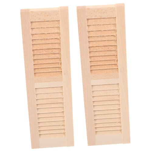 LABRIMP 2 Stück Miniatur Fensterläden aus Holz DIY Puppenhaus Zubehör Kleine Dekorative Holzläden für Puppenmöbel Kompakt Leicht und Robust für Miniaturhaus Dekoration LABRIMP 2 Stück Miniatur Fensterläden aus Holz DIY Puppenhaus Zubehör Kleine Dekorative Holzläden für Puppenmöbel Kompakt Leicht und Robust für Miniaturhaus Dekoration von LABRIMP