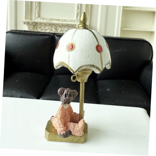 LABRIMP 2 Stück Miniatur Tischlampe Puppenhaus Beleuchtung Bär und Weißschirm Lampe Kompakte Deko für Wohnzimmer Schlafzimmer Büro mit Charmanter Form und Vielseitiger Nutzung LABRIMP 2 Stück Miniatur Tischlampe Puppenhaus Beleuchtung Bär und Weißschirm Lampe Kompakte Deko für Wohnzimmer Schlafzimmer Büro mit Charmanter Form und Vielseitiger Nutzung von LABRIMP