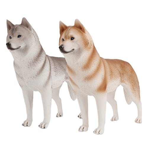 LABRIMP 2 Stück Simulierte Husky Hund Dekoration Realistisches Hundemodell als Tischornament für Büro und Zuhause Hochwertige Verarbeitung und Besondere Textur LABRIMP 2 Stück Simulierte Husky Hund Dekoration Realistisches Hundemodell als Tischornament für Büro und Zuhause Hochwertige Verarbeitung und Besondere Textur von LABRIMP
