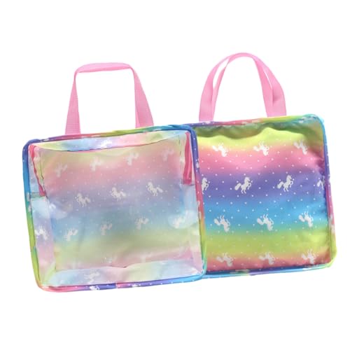 LABRIMP 2 Stück Teiliges Einhorn Puppentaschen Leichte Handtaschen mit Großem Fassungsvermögen Tragbar für Puppenzubehör Puppenkleidung Reise Aufbewahrungstasche für Puppen LABRIMP 2 Stück Teiliges Einhorn Puppentaschen Leichte Handtaschen mit Großem Fassungsvermögen Tragbar für Puppenzubehör Puppenkleidung Reise Aufbewahrungstasche für Puppen von LABRIMP
