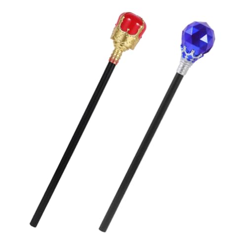 LABRIMP 2 Stück Teiliges Halloween Cosplay Königszepter Spiel Gehstock Requisite Blau Rot Goldfarbene Königswand Festliche Verkleidung für Karneval Kostümparty Theater und Themen Events LABRIMP 2 Stück Teiliges Halloween Cosplay Königszepter Spiel Gehstock Requisite Blau Rot Goldfarbene Königswand Festliche Verkleidung für Karneval Kostümparty Theater und Themen Events von LABRIMP