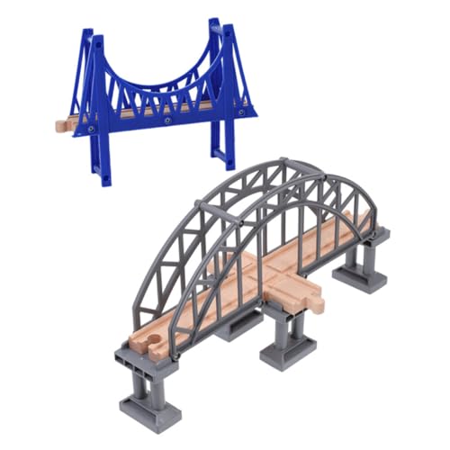 LABRIMP 2 Stück Teiliges Modelleisenbahn Brückenset aus Robustem Material Realistische Zugstreckenerweiterung für Kreative Spiel und Lernszenarien Geeignet für Eltern Vielseitiges Zubehör von LABRIMP