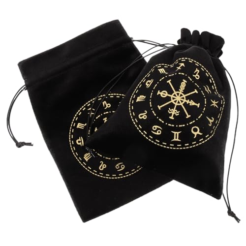 LABRIMP 2 Stück Teiliges Tarot Karten Aufbewahrungssäckchen aus Weichem Lint Kordelzug Beutel mit Ausreichend Platz für Tarotkarten Schmuck Kosmetik für Tarotliebhaber Schützt Zuverlässig von LABRIMP