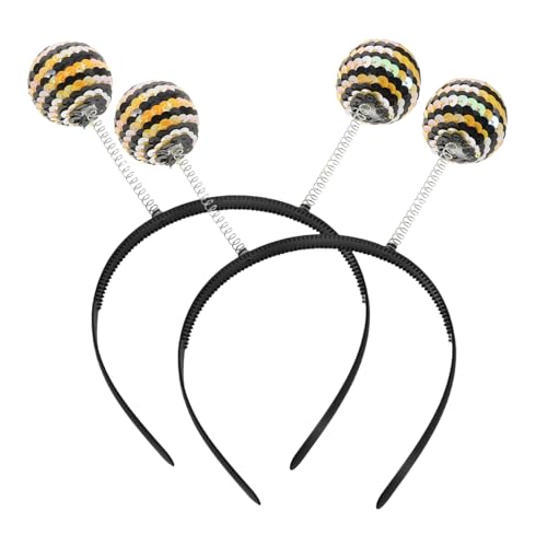 LABRIMP 2 Stück Tierisches Stirnband Stirnbänder Kostüm Stirnbänder Insektenantennen-stirnband Tiere Stirnband Zubehör Für Partykostüme Kleines Antennenstirnband Schaumkugel Yellow von LABRIMP