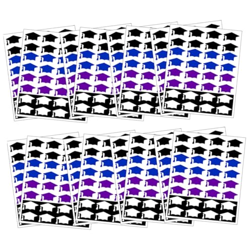 LABRIMP 20 Blatt Selbstklebende Abschlussmützen Aufkleber Dekorative Cap Sticker für Abschlussfeier Geschenketiketten Partydeko pro Blatt LABRIMP 20 Blatt Selbstklebende Abschlussmützen Aufkleber Dekorative Cap Sticker für Abschlussfeier Geschenketiketten Partydeko pro Blatt von LABRIMP