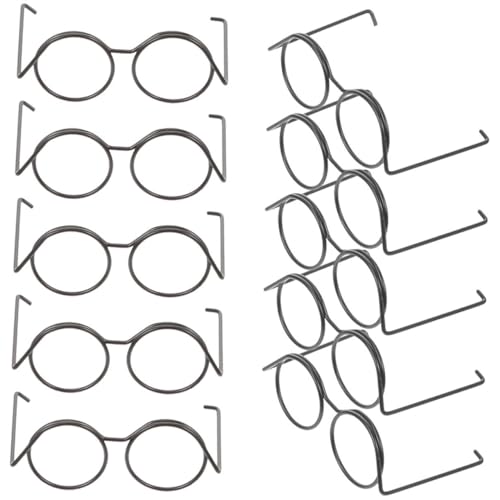 LABRIMP 20 Stück Teiliges Mini Puppenbrillen aus Metall Runde Rahmenlose Puppenbrillen für Kreative Bastelprojekte für Puppenhäuser und Rollenspiele LABRIMP 20 Stück Teiliges Mini Puppenbrillen aus Metall Runde Rahmenlose Puppenbrillen für Kreative Bastelprojekte für Puppenhäuser und Rollenspiele von LABRIMP