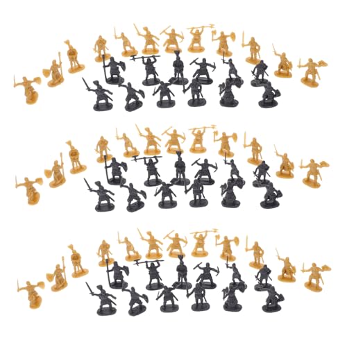 LABRIMP 200 Stück Mini Soldaten Figuren Mittelalterliche Krieger Miniatur Modell Detailreiche Mini Soldat Spielfiguren für Sammler und Rollenspiele Gold Mix von LABRIMP