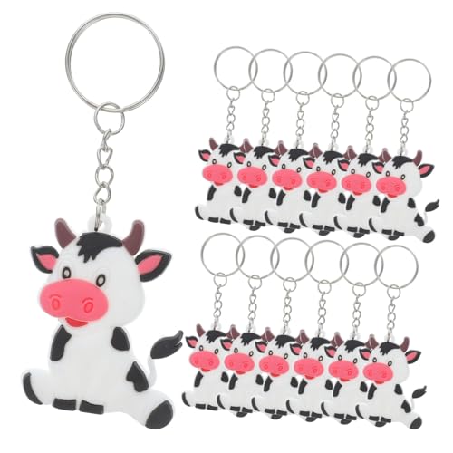 LABRIMP Vielseitige Dekorative Kuh-schlüsselanhänger 24 Stück Tieranhänger Charm-schlüsselring Für Partygeschenk von LABRIMP