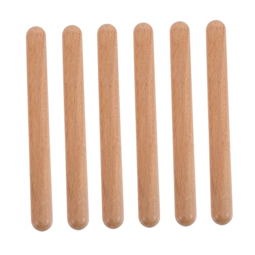 LABRIMP 3 Paare Holz Claves Rhythmus Sticks für Percussion Instrument für Junge Musiker und Anfänger aus Solidem Holz Musikinstrument zur des Rhythmusgefühls LABRIMP 3 Paare Holz Claves Rhythmus Sticks für Percussion Instrument für Junge Musiker und Anfänger aus Solidem Holz Musikinstrument zur des Rhythmusgefühls von LABRIMP