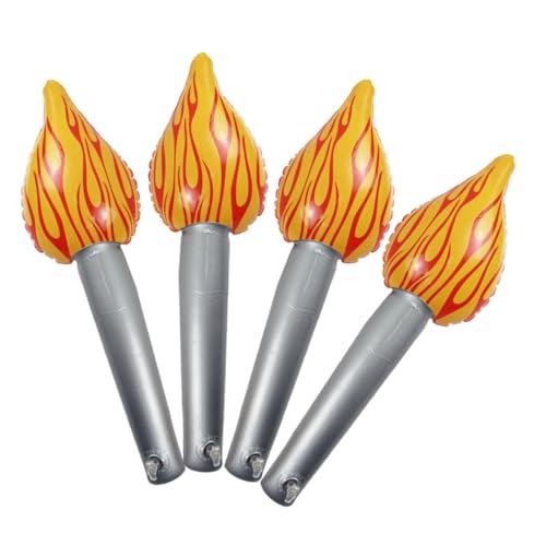 LABRIMP 4 Stück Aufblasbare Fackel Teiliges Torch Toy für Sportveranstaltungen Partyspielzeug Festival Accessoires Bühnenperformance Leicht Tragbar von LABRIMP