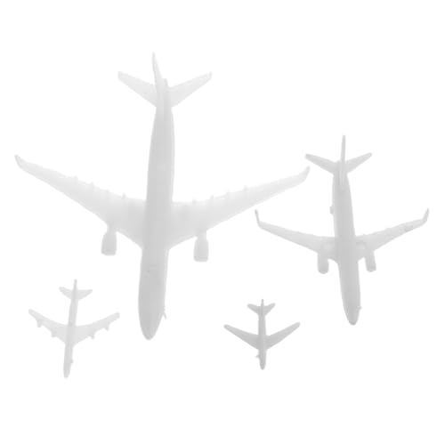 LABRIMP 4 Stück Miniatur Flugzeugmodell aus Kunststoff für Landschaftsbau Detaillierte Flugzeugfiguren für Mikro Landschaften Innovatives Dekorations Kit Vielseitig für Modellbau und von LABRIMP