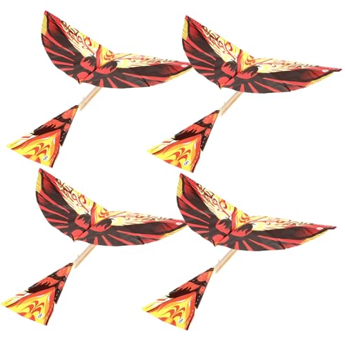 LABRIMP 4 Stück Teiliges DIY Gummiband Flugzeug Ornithopter Vögel Modellspielzeug für Verstellbarer Steigwinkel Langlebiges Material für Kreatives Basteln und Flugspaß von LABRIMP