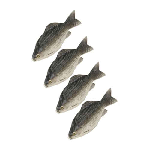LABRIMP 4 Stück Teiliges Künstliche Fische aus Kunststoff Realistische Simulation Lebensechte Kleine Fischfiguren als Deko für Aquarium Teich und Fischliebhaber Leicht und Tragbar von LABRIMP