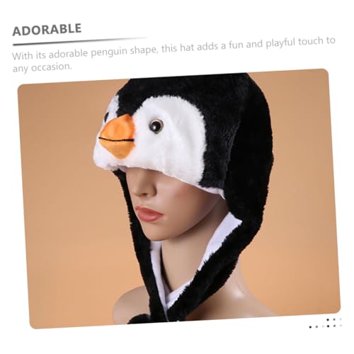 LABRIMP 4 Stück Teiliges Pinguin Kostüm Hüte aus Weiche Hautfreundliche Tiermützen für Geburtstagsfeiern Rollenspiele und Foto Requisiten Passende Einheitsgröße von LABRIMP
