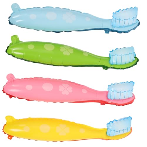 LABRIMP 4Stücke Riesiges Teiliges Zahnbürsten Ballons Set für Partys Farbenfrohe Dekoration und Kindergeburtstage und Lustige Anlässe Auffällige von LABRIMP