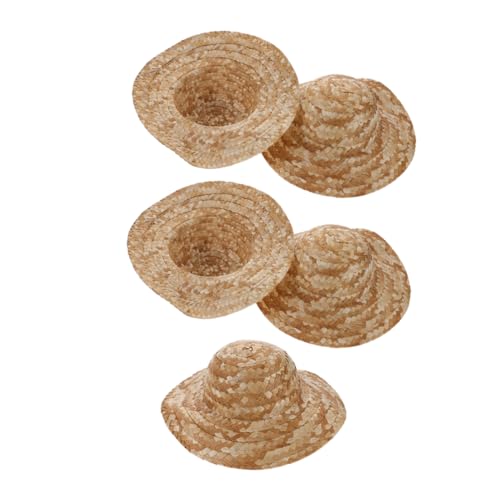 LABRIMP 5 Stück Handbemalter Strohhut, DIY-bastelbedarf, DIY-strohhüte, DIY-malerei-hüte, Kreatives Kunsthandwerk, Herstellungsmaterial, DIY-malerei-strohkappe von LABRIMP