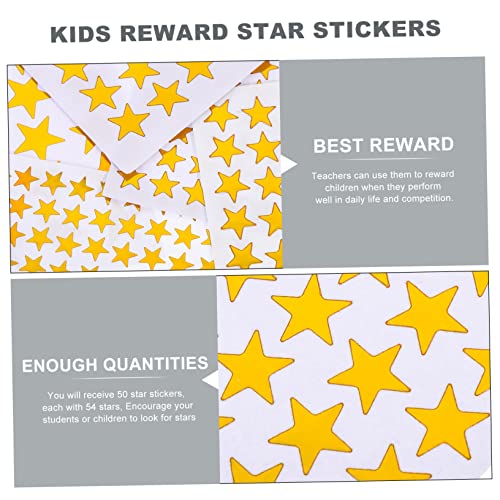 LABRIMP 50 Blatt Kindergoldstern Sticker Ablösbar Selbstklebende Belohnungsaufkleber für Schule Kindergarten Lehrer Praktische und Sichere Kinderdeko LABRIMP 50 Blatt Kindergoldstern Sticker Ablösbar Selbstklebende Belohnungsaufkleber für Schule Kindergarten Lehrer Praktische und Sichere Kinderdeko von LABRIMP