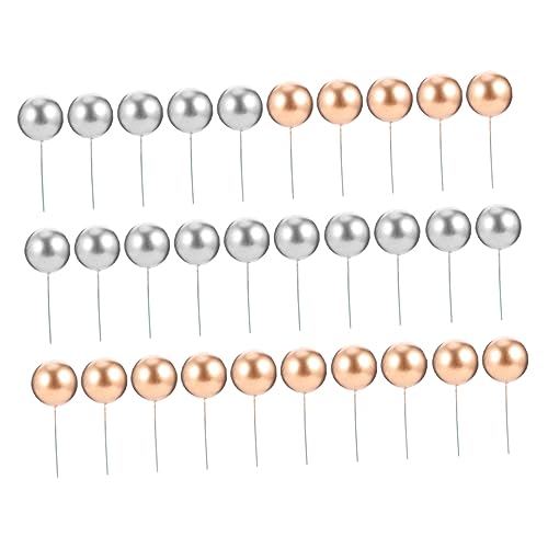 LABRIMP 50 Stück Cake Topper Kugeln Silber und Gold Dekorative Tortendeko Kugeln für Geburtstagstorte Wiederverwendbare Dessert Picks und DIY Cake Insert für Cupcakes und Partygestaltung LABRIMP 50 Stück Cake Topper Kugeln Silber und Gold Dekorative Tortendeko Kugeln für Geburtstagstorte Wiederverwendbare Dessert Picks und DIY Cake Insert für Cupcakes und Partygestaltung von LABRIMP