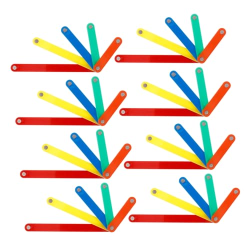 LABRIMP 50 Stück Magnetische Streifen Teiliges mit Längen Multifunktionale Lernsticks für Mathematikunterricht Sensorisches zum Formenbauen und Kreativitätsförderung von LABRIMP