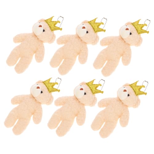 LABRIMP 6 Stück Mini Bär Plüsch Schlüsselanhänger Flauschige Bären Anhänger für Taschen Rucksäcke und Schlüssel für Freunde und Familie LABRIMP 6 Stück Mini Bär Plüsch Schlüsselanhänger Flauschige Bären Anhänger für Taschen Rucksäcke und Schlüssel für Freunde und Familie von LABRIMP