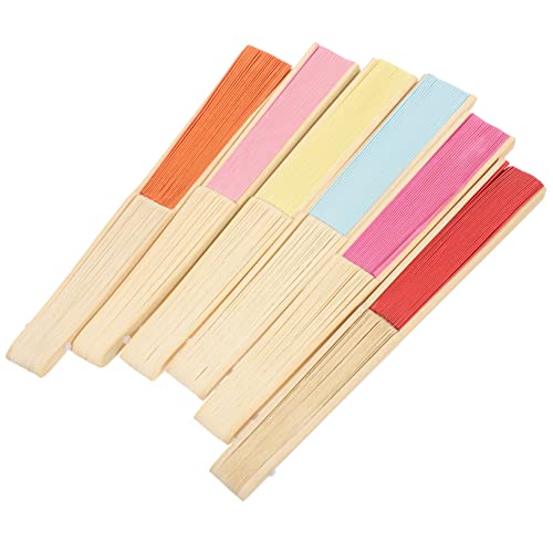 LABRIMP 6 Stück Teiliges DIY Papierfächer für Faltbare Handfächer zum Bemalen Kreative Bastelideen für Partys Hochzeiten und Dekoration von LABRIMP