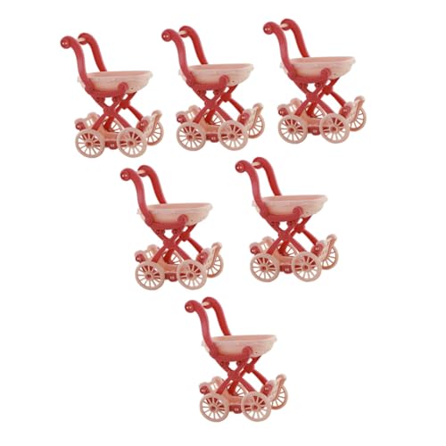 LABRIMP 6 Stück Teiliges Mini Einkaufswagen aus Leichter Puppenhaus Trolley Kompakte Miniatur Deko für Puppenzubehör Vielseitig als Desktop Schmuck und Zufällige Farbe Zufällige Farbe von LABRIMP