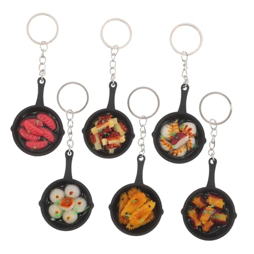 LABRIMP 6 Stück Teiliges Mini-food Schlüsselanhänger mit Pfannen-design Lustige Taschenanhänger für Tote Bags Leichte Vielseitige Miniatur Lebensmittel Charms als Partydeko und LABRIMP 6 Stück Teiliges Mini-food Schlüsselanhänger mit Pfannen-design Lustige Taschenanhänger für Tote Bags Leichte Vielseitige Miniatur Lebensmittel Charms als Partydeko und von LABRIMP