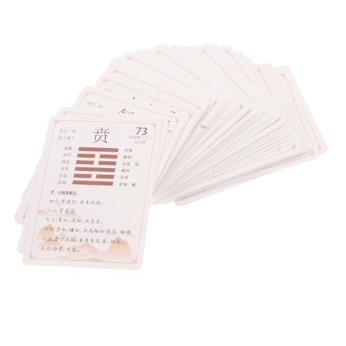 LABRIMP 64 Stück Teiliges Wahrsageset mit Anleitung Chinesische Ornamentskarten für Wahrsagung Spirituelle Praxis und Persönliches Wachstum LABRIMP 64 Stück Teiliges Wahrsageset mit Anleitung Chinesische Ornamentskarten für Wahrsagung Spirituelle Praxis und Persönliches Wachstum von LABRIMP