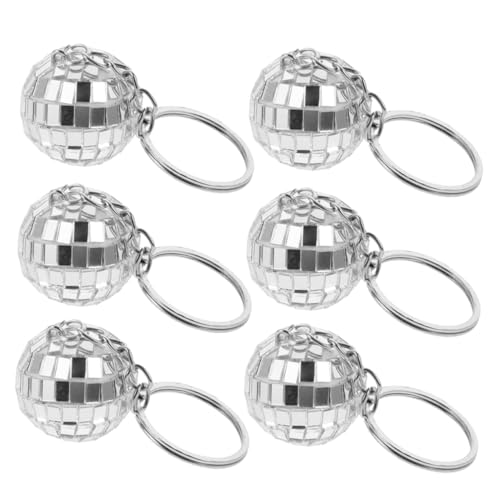 LABRIMP 6Stücke Spiegel Disco Kugel Schlüsselanhänger Silberne Party Dekoration für Jahre Mottopartys für Weihnachten und Feiertage Stilvolle Goodie Bag Stuffer LABRIMP 6Stücke Spiegel Disco Kugel Schlüsselanhänger Silberne Party Dekoration für Jahre Mottopartys für Weihnachten und Feiertage Stilvolle Goodie Bag Stuffer von LABRIMP