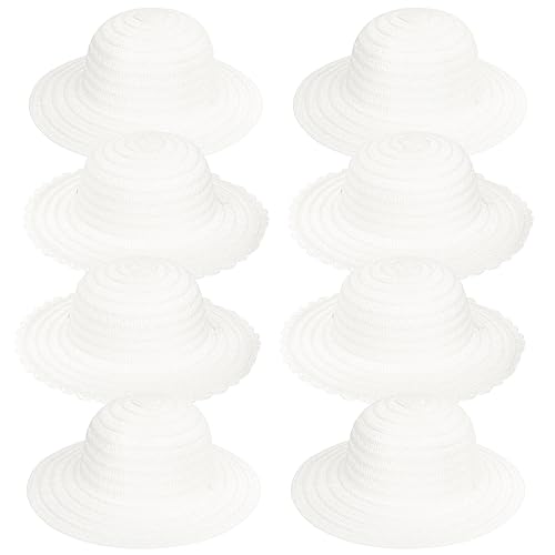 LABRIMP 8 Stück Diy Einfache Leere Strohhüte Für Kinder Diy Bemalen Sonnenhüte Bastelset von LABRIMP