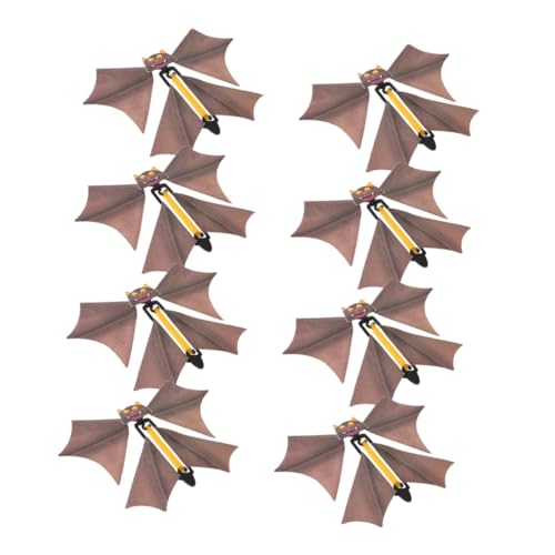 LABRIMP Bühnen-Fledermaus-Spielzeug 8 Stück Realistische Fliegende Fledermäuse Dekorative Ornamente Puppen Für Halloween-Partys von LABRIMP