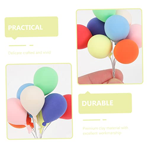 LABRIMP 8 Stück Miniatur Tonballons Realistische Miniatur Ballons für Puppenhaus Langlebige Mini Clay Balloons Vielseitige Gartenlandschaft Dekoration für Bonsai und Miniaturhäuser von LABRIMP