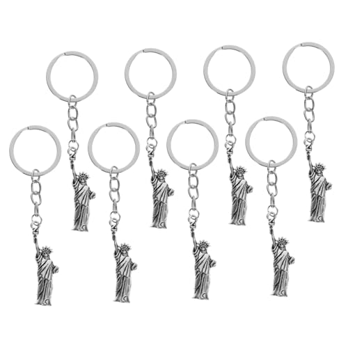 LABRIMP 8 Stück Party Schlüsselanhänger Dekorativer Metall Schlüsselanhänger Taschendekoration Amerikanischer Schlüsselanhänger 4 Juli Freiheiten Schlüsselanhänger von LABRIMP