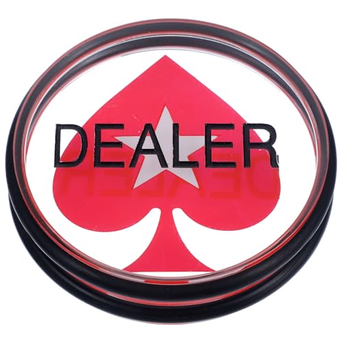LABRIMP Acryl Poker Dealer Button Doppelseitig Spielchips Zählfunktion Poker Spielmarke Token für Kartenspiele Turniere und Lernzwecke von LABRIMP