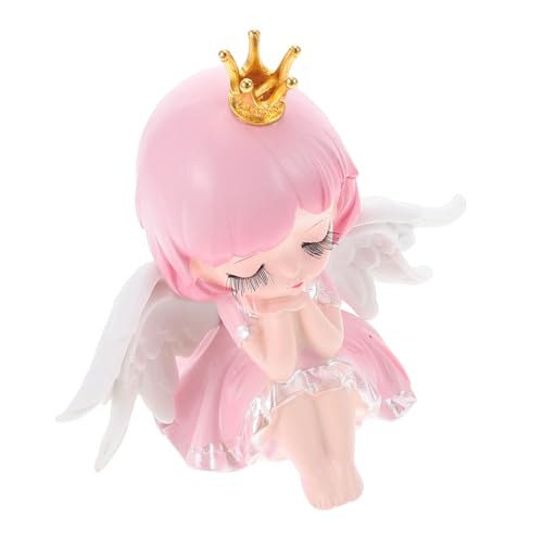 LABRIMP Adorable Engel Tortendeko aus Miniaturharz für Geburtstagsfeiern Kuchendekoration für Bezauberndem Design und Einfacher Anwendung von LABRIMP
