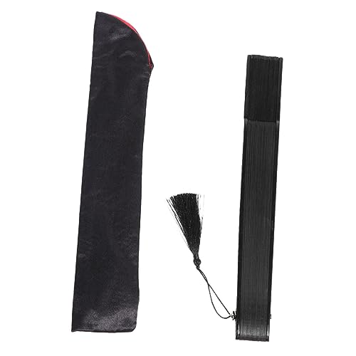 LABRIMP Antiquität Stil Faltfächer Handfächer aus Robustem Material mit Schwarzer Abdeckung Handgehaltene Tanz Dekorationsfächer für Familie Freunde Geschenk von LABRIMP