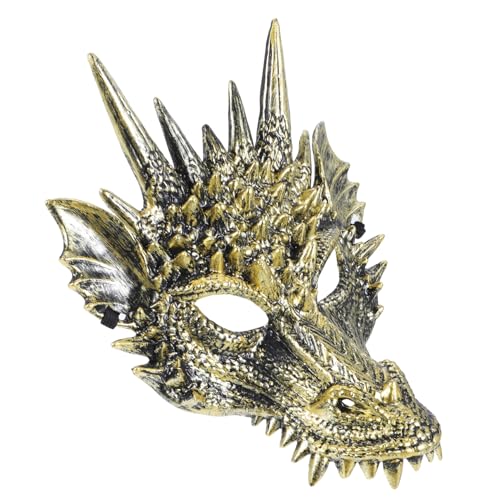 LABRIMP Drachenmaske Gruselige Halloween Horror Horror Party Tierpelzmaske Maskenkostüm Realistische Maske Für Drachen Maskenballmaske Halbgesichtsmaske Cosplay Maske Kostüm von LABRIMP