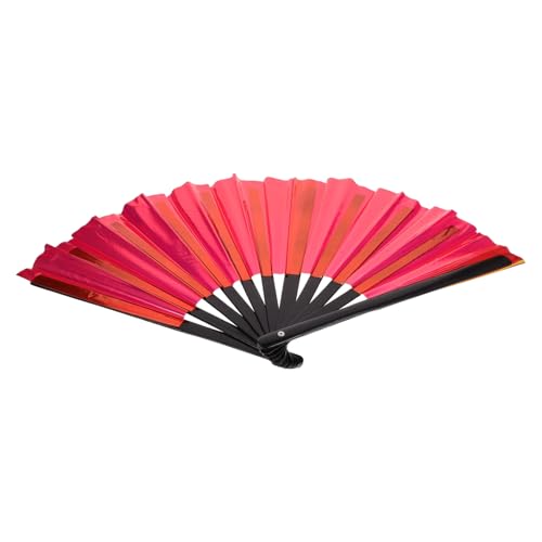 LABRIMP Faltfächer im Chinesischen Stil Bunter Handfächer aus PVC für Tanz Hochzeit und Partys Tragbarer Dekofächer für Aufführungen und Fotoshootings Langlebig und von LABRIMP
