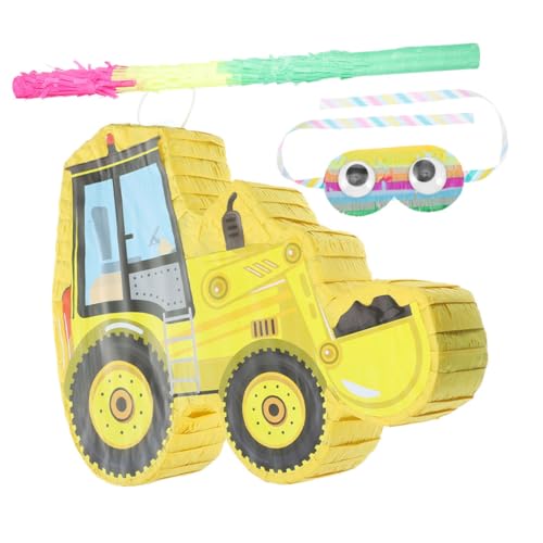 LABRIMP Gelbe Baufahrzeug Pinata mit Augenmaske und Papier Pinata für Kindergeburtstag Dekoratives Partyspiel für Familienfeier und Fest zum Befüllen mit Süßigkeiten und Geschenken LABRIMP Gelbe Baufahrzeug Pinata mit Augenmaske und Papier Pinata für Kindergeburtstag Dekoratives Partyspiel für Familienfeier und Fest zum Befüllen mit Süßigkeiten und Geschenken von LABRIMP