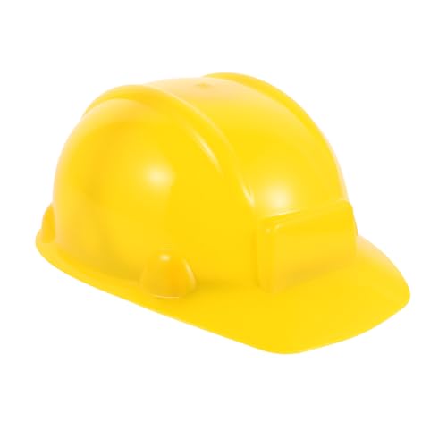 LABRIMP Gelber Feuerwehrhelm aus Kunststoff Verstellbar Leichter Schutzhelm für Rollenspiele Kostüm Party Bauarbeiter Mütze für Robustes Zubehör für Verkleidung von LABRIMP